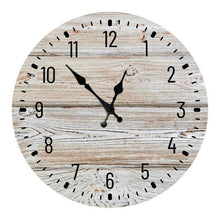 Load image into Gallery viewer, Wooden Wall Clock 10 Inch Silent Non Ticking Quartz Wall Clock 10 Inch Silent Non-Ticking Wooden Wall Clocks Battery Operated Country Retro Rustic Style Decorative for Living Room Kitchen Retro Fashion Wood Wall Clock Decorative for Living Room Kitchen