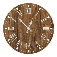 Load image into Gallery viewer, Wooden Wall Clock 10 Inch Silent Non Ticking Quartz Wall Clock 10 Inch Silent Non-Ticking Wooden Wall Clocks Battery Operated Country Retro Rustic Style Decorative for Living Room Kitchen Retro Fashion Wood Wall Clock Decorative for Living Room Kitchen