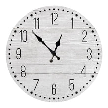 Load image into Gallery viewer, Wooden Wall Clock 10 Inch Silent Non Ticking Quartz Wall Clock 10 Inch Silent Non-Ticking Wooden Wall Clocks Battery Operated Country Retro Rustic Style Decorative for Living Room Kitchen Retro Fashion Wood Wall Clock Decorative for Living Room Kitchen