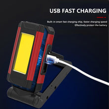 Load image into Gallery viewer, Work Light Rechargeable LED Camping Waterpoof Portable Multifunctional Adjustable USB Light Hanging Hook& Magnetic Base Flashlight For Hurricane Camping Hiking Riding Fishing Jogging Household