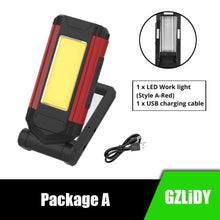 Load image into Gallery viewer, Work Light Rechargeable LED Camping Waterpoof Portable Multifunctional Adjustable USB Light Hanging Hook& Magnetic Base Flashlight For Hurricane Camping Hiking Riding Fishing Jogging Household