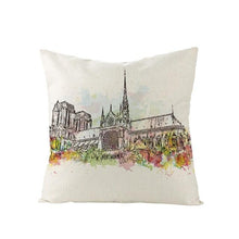 Load image into Gallery viewer, World Famous City Building Tower Paris Printing Pillow Covers For Home Chair Car Decorative Cushion Covers 45*45cm