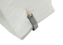 Load image into Gallery viewer, Wrap Around Cufflinks - Crystal Gun Metal