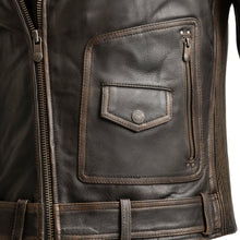 Load image into Gallery viewer, Wrath Men's Motorcycle Leather Jacket