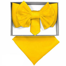 Load image into Gallery viewer, Vittorio Farina XL Solid Bow Tie & Pocket Square