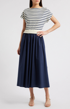 Load image into Gallery viewer, Cotton Striped Midi Dress