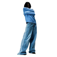 Load image into Gallery viewer, Y2K Baggy Jeans Harajuku vintage Striped Embroidered high quality Sweatpants men women Hip Hop Casual wide leg jeans streetwear