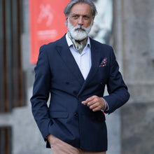 Load image into Gallery viewer, Condotti - Silk Ascot Cravat Tie - Yellow and Blue