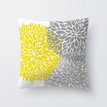 Load image into Gallery viewer, Yellow Pillow Case Cushion Cover Geometric Polyester Pillowcase Home Decorative Yellow Grey Modern Pillow Covers Beautiful Pattern Linen Square Pillow Case For Sofa Couch 45x45CM