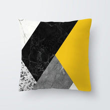 Load image into Gallery viewer, Yellow Pillow Case Cushion Cover Geometric Polyester Pillowcase Home Decorative Yellow Grey Modern Pillow Covers Beautiful Pattern Linen Square Pillow Case For Sofa Couch 45x45CM