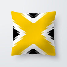Load image into Gallery viewer, Yellow Pillow Case Cushion Cover Geometric Polyester Pillowcase Home Decorative Yellow Grey Modern Pillow Covers Beautiful Pattern Linen Square Pillow Case For Sofa Couch 45x45CM