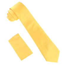 Load image into Gallery viewer, Vittorio Farina Solid Satin Necktie & Pocket Square