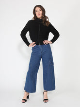 Load image into Gallery viewer, Zip up long sleeve textured jacket