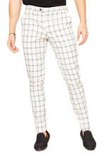 Load image into Gallery viewer, Barabas CP27 CHECK ALL THE BOXES WHITE Checkered Slim Fit Dress Pant