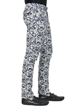 Load image into Gallery viewer, Barabas CP113 CLASSIC STORY White and Black Paisley Slim Fit Dress Pant