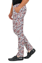 Load image into Gallery viewer, Barabas CP113 CLASSIC STORY White and Red Paisley Slim Fit Dress Pant