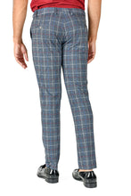 Load image into Gallery viewer, Barabas CP124 DEEP SEA POKE Grey and Pink Checkered Slim Fit Dress Pant