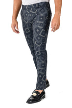 Load image into Gallery viewer, Barabas CP128 NATURAL DIAMONDS Navy Diamond Design Slim Fit Dress Pant