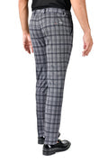 Load image into Gallery viewer, Barabas CP134 UNPRETENTIOUS Grey and Black Checkered Slim Fit Dress Pant