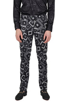 Load image into Gallery viewer, Barabas CP148 TOWN SQUARE NYC Black Cube Print Slim Fit Dress Pant