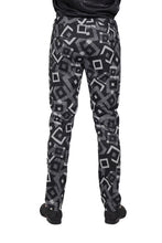Load image into Gallery viewer, Barabas CP148 TOWN SQUARE NYC Black Cube Print Slim Fit Dress Pant