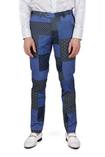 Load image into Gallery viewer, Barabas CP163 LODGE QUILT PLAID Blue Checkered Slim Fit Dress Pant
