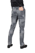 Load image into Gallery viewer, Barabas CP164 INTERCHANGEABLE FACES Black Checkers Slim Fit Dress Pant