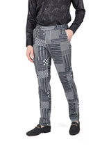 Load image into Gallery viewer, Barabas CP164 INTERCHANGEABLE FACES Black Checkers Slim Fit Dress Pant