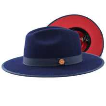 Load image into Gallery viewer, Bruno Capelo The Monarch 2-Tone 100% Australian Wool Men's Big Brim Fedora Dress Hats