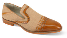 Load image into Gallery viewer, Giovanni Parker Tan Leather Hand Made Slip-on Men's Dress Shoes