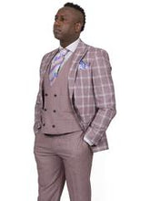 Load image into Gallery viewer, Steven Land | Zeus 3 PC Suit | Classic Fit | Rose ZEUSSL7763940R