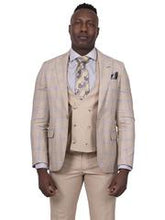 Load image into Gallery viewer, Steven Land | Zeus 3 PC Suit | Classic Fit | Sand ZEUSSL7764044R