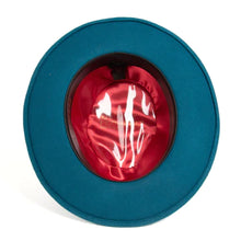 Load image into Gallery viewer, Ferrecci Crushable Acid Blue 100% Australian Wool Fedora Hat