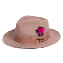 Load image into Gallery viewer, Ferrecci Crushable Dusty Pink 100% Australian Wool Fedora Hat