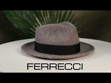 Load and play video in Gallery viewer, Ferrecci Crushable Grey Melange 100% Australian Wool Fedora Hat