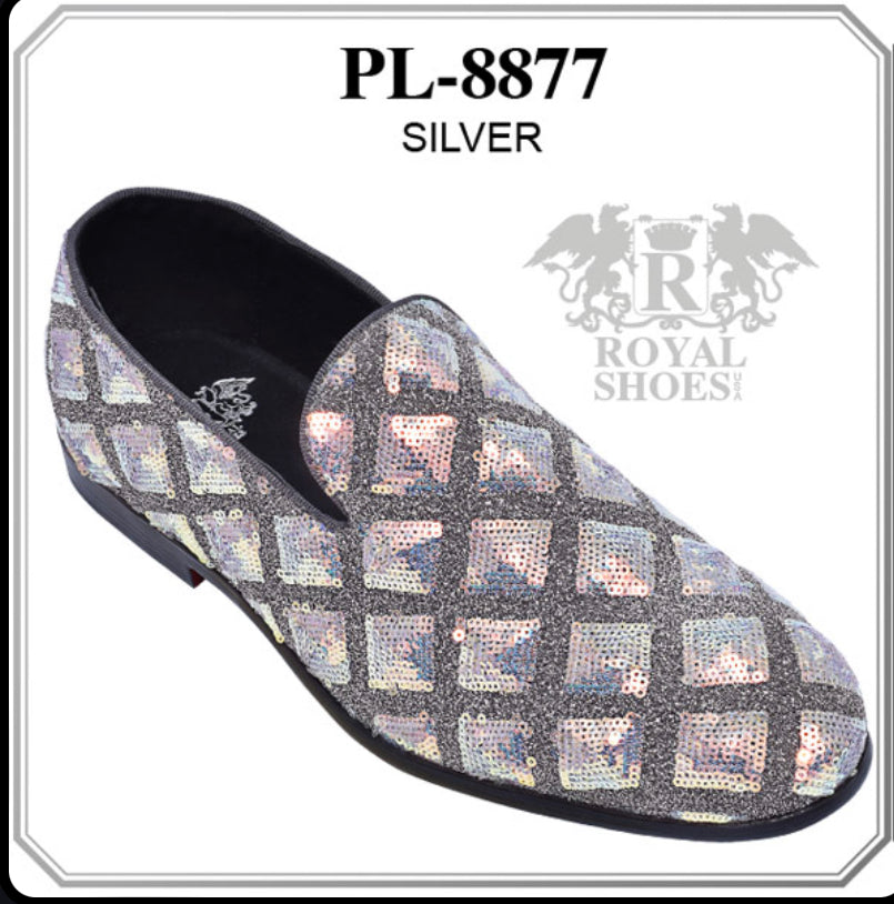 silver sparkly mens dress shoes Men's Silver Glitter Shoes Loafers