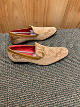 Load image into Gallery viewer, After Midnite Smoking Slip-on Camel/Tan Paisley Print Slip-on Men’s Dress Shoes Style # 6910