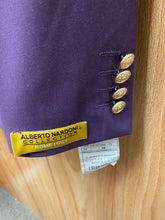Load image into Gallery viewer, Alberto Nardoni Purple Slim Fit European Double Breasted Suit with Gold Buttons