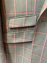 Load image into Gallery viewer, Vitali Steel Blue Plaid Suit 54R