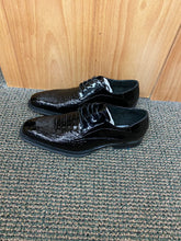 Load image into Gallery viewer, Giovanni Mason Black Croc-print Leather Hand Made Oxford Men's Dress Shoes