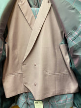 Load image into Gallery viewer, Vitali Steel Blue Plaid Suit 54R