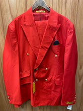 Load image into Gallery viewer, Alberto Nardoni Red Slim Fit European Double Breasted Suit with Gold Buttons