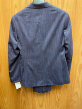 Load image into Gallery viewer, Moda Color Purple Multi Stripe Slim Fit European Double Breasted Suit with Gold Buttons