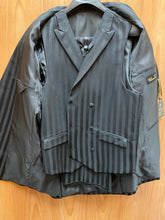 Load image into Gallery viewer, Falcone Black Shadow Stripe 3-Piece Suit 38L