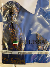Load image into Gallery viewer, Daniel Ellissa DS3825P2 Royal Blue French Cuff Men’s Dress Shirt