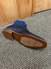 Load image into Gallery viewer, Stacy Adams Malone Navy Lace-up Suede & Leather Chelsea Boot