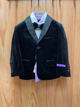 Load image into Gallery viewer, Jodano Collection Italy Black Velvet Boy’s 5-Piece Tuxedo