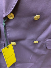 Load image into Gallery viewer, Alberto Nardoni Purple Slim Fit European Double Breasted Suit with Gold Buttons