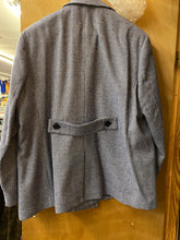 Load image into Gallery viewer, Bellucci Trends Brando B234 Blue Pattern Double Breasted Short Overcoat/ Peacoat