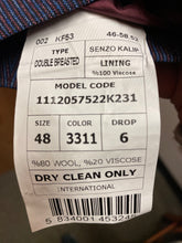 Load image into Gallery viewer, Moda Color Purple Multi Stripe Slim Fit European Double Breasted Suit with Gold Buttons